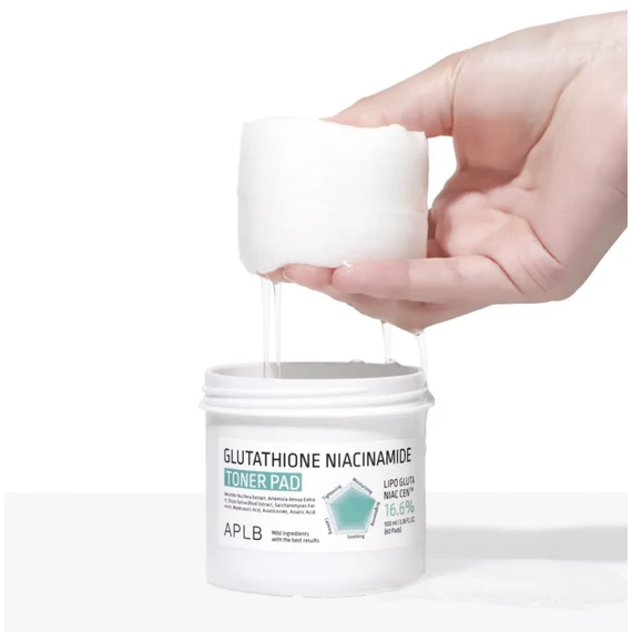 APLB Glutathione Niacinamide Toner Pad - Posvetlitvene Tonik Blazinice 60kos/100ml