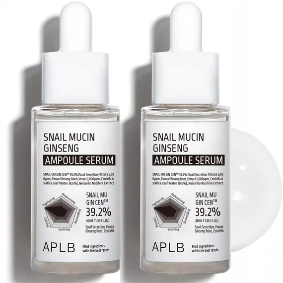 APLB Snail Mucin Ginseng Ampoule Serum - Serum proti Staranju 40ml