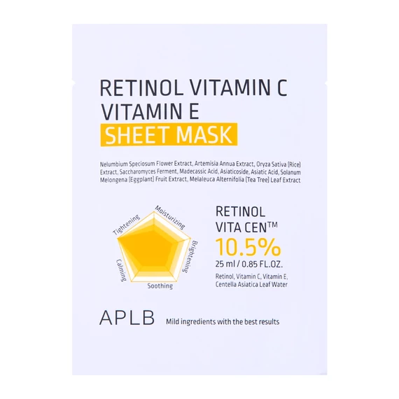 APLB Retinol Vitamin C Vitamin E Sheet Mask