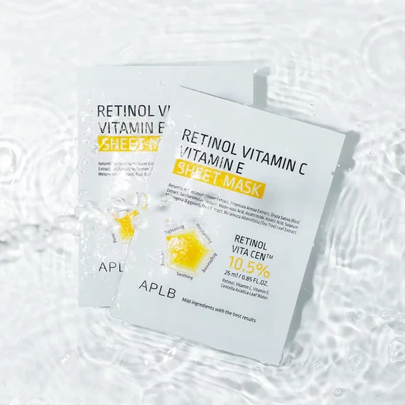 APLB Retinol Vitamin C Vitamin E Sheet Mask - Retinol Tkanina Maska 1kos/25ml