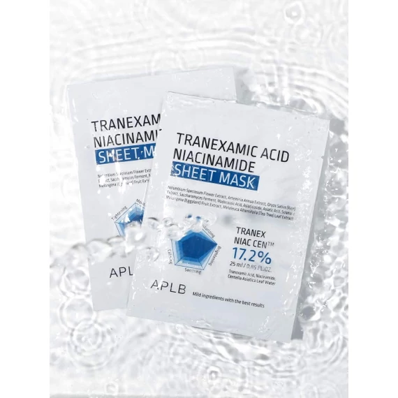 APLB Tranexamic Acid Niacinamide Sheet Mask - Posvetljevalno-Vlažilna Maska 1kos/25ml