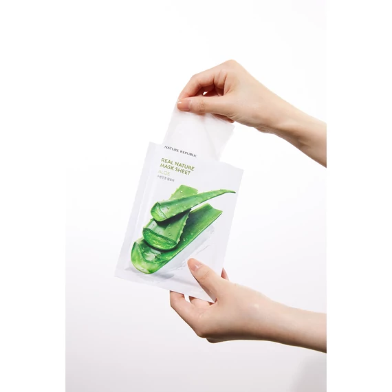 Nature Republic Real Nature Aloe Sheet Mask - Vlažilna Maska za Obraz 1kos/23ml
