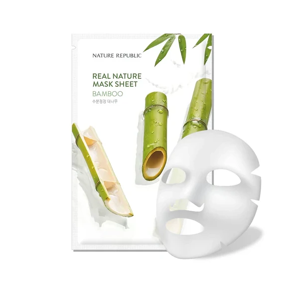 Nature Republic Real Nature Bamboo Sheet Mask - Gladilna Maska za Obraz 1kos/23ml