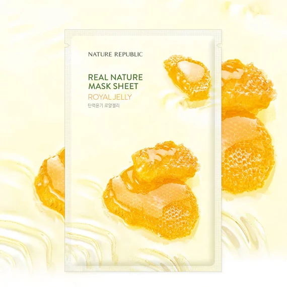 Nature Republic Real Nature Royal Jelly Sheet Mask - Hranilna Maska za Obraz 1kos/23ml