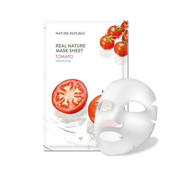 Nature Republic Real Nature Tomato Sheet Mask - Hranilna Maska za Obraz 1kos/23ml
