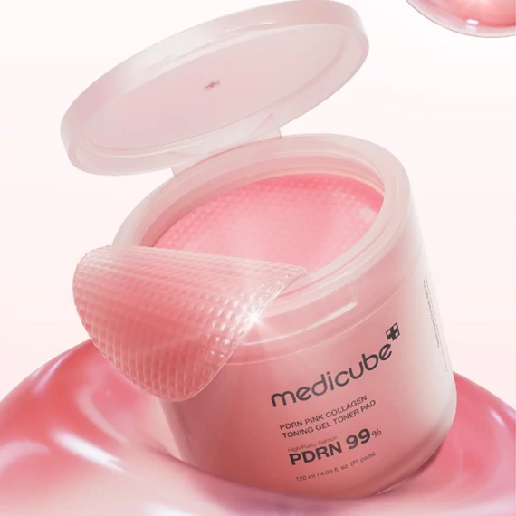 Medicube PDRN Pink Collagen Toning Gel Toner Pad – Kollagen Tonisierende Pads 70Stück/120ml