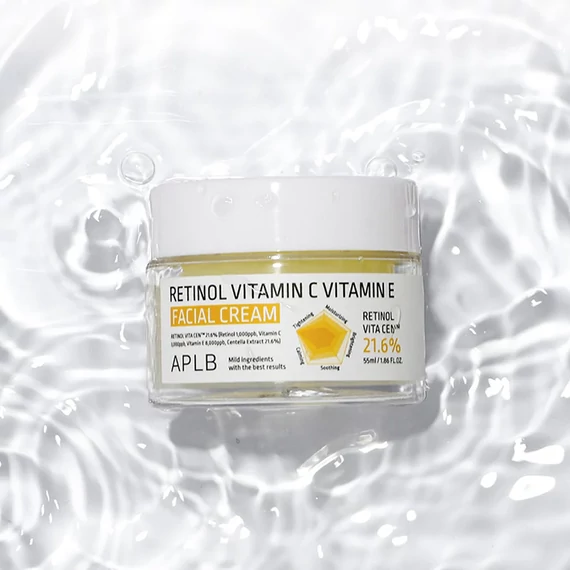 APLB Retinol Vitamin C Vitamin E Facial Cream – Nawilżający Krem Z Retinolem, Witaminami C I E 55ml