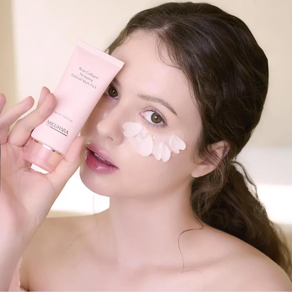 Miguhara Rose Collagen Wrapping Peel-off Mask Pack – Zpevňující Kolagenová Maska 60ml