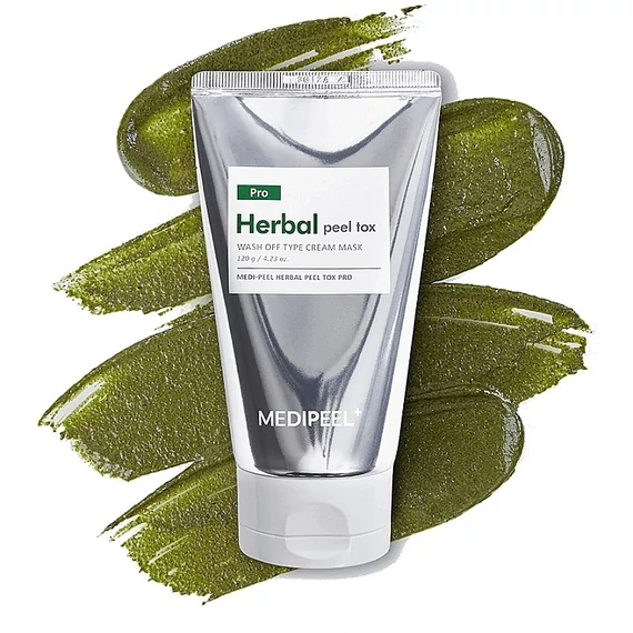 Medi-Peel Herbal Peel Tox Wash Off Type Cream Mask – Zklidňující Peelingová Maska S Detoxikačním Účinkem 120g