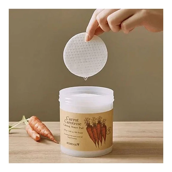 Skinfood Carrot Carotene Calming Water Pad – Feuchtigkeitsspendende Gesichtspads 60Stk/250g (NO BOX)