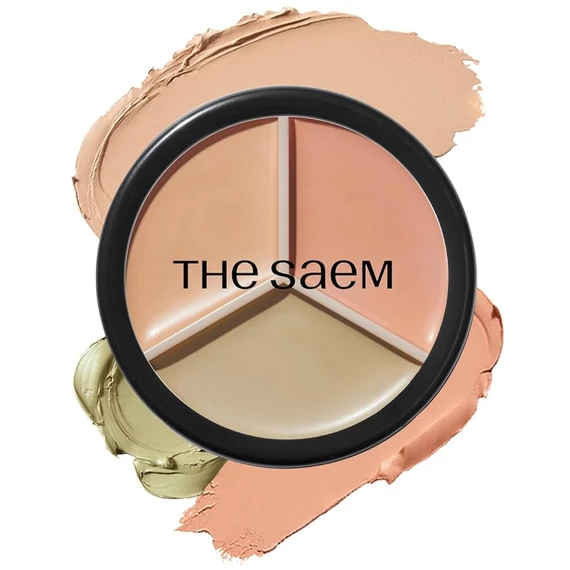 The Saem Cover Perfection Triple Pot Concealer – 01 Correct Beige