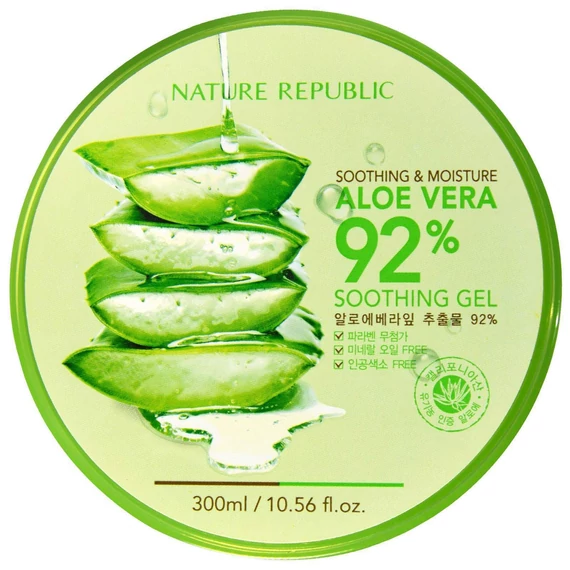Nature Republic Soothing & Moisture Aloe Vera 92% Soothing Gel – Kojący I Nawilżający Żel Do Twarzy I Ciała Z Aloesem 300ml