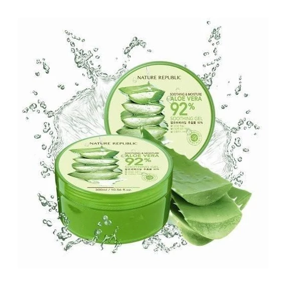 Nature Republic Soothing & Moisture Aloe Vera 92% Soothing Gel – Kojący I Nawilżający Żel Do Twarzy I Ciała Z Aloesem 300ml