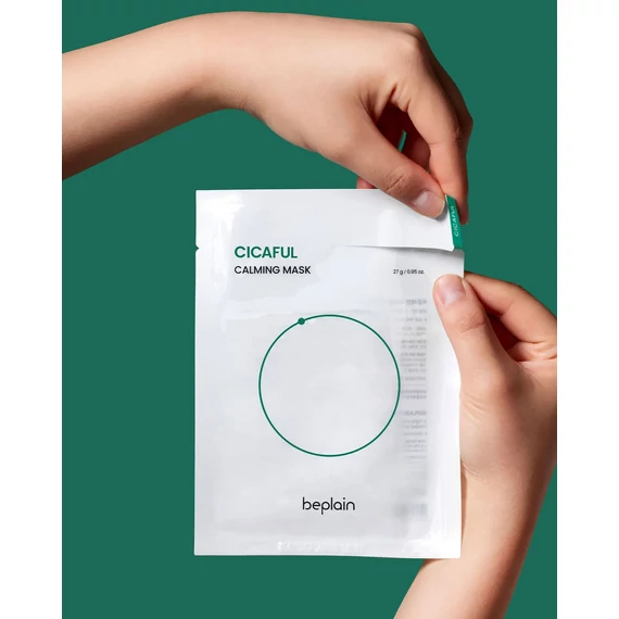 Beplain Cicaful Calming Mask – Regenerativna in Pomirjujoča Tkaninska Maska s Centello 1kos/27g