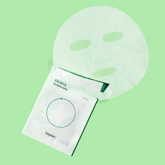 Beplain Cicaful Calming Mask – Regenerativna in Pomirjujoča Tkaninska Maska s Centello 1kos/27g
