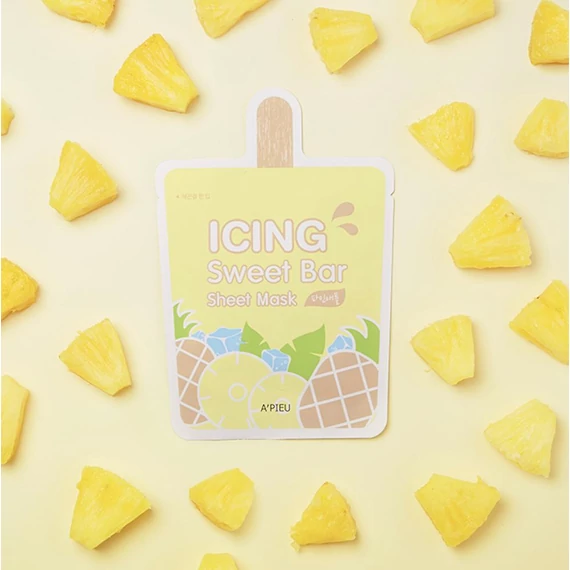 A'PIEU Icing Sweet Bar Sheet Mask - Pineapple – Hranilna In Pomirjujoča Tkaninska Maska z Ananasom 1kos/21g