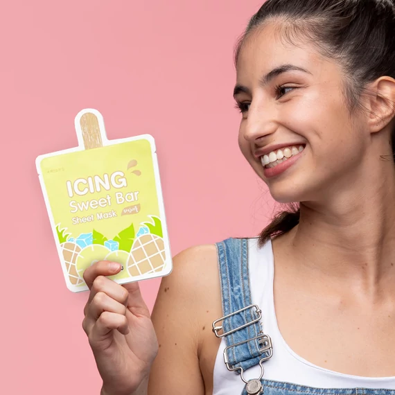 A'PIEU Icing Sweet Bar Sheet Mask - Pineapple – Hranilna In Pomirjujoča Tkaninska Maska z Ananasom 1kos/21g