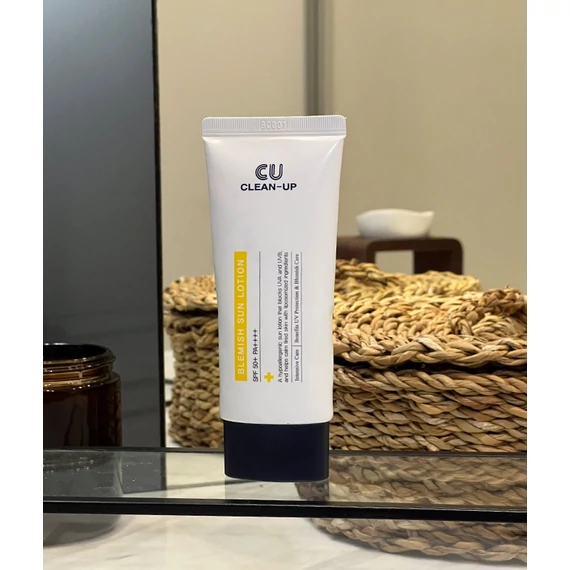 CUSKIN Clean Up Blemish Sun Lotion 50+ PA++++ – Lehký Opaľovací Krém 60ml