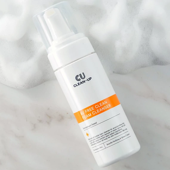 CUSKIN Clean-Up AV Free Purifying Foam Cleanser – Reinigungsschaum Für Empfindliche Problematische Haut 180ml