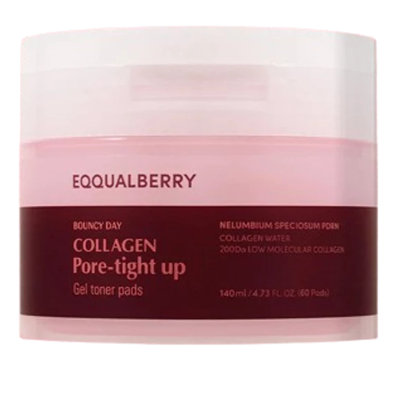 EQQUALBERRY Collagen Pore-Tight Up Gel Toner Pads