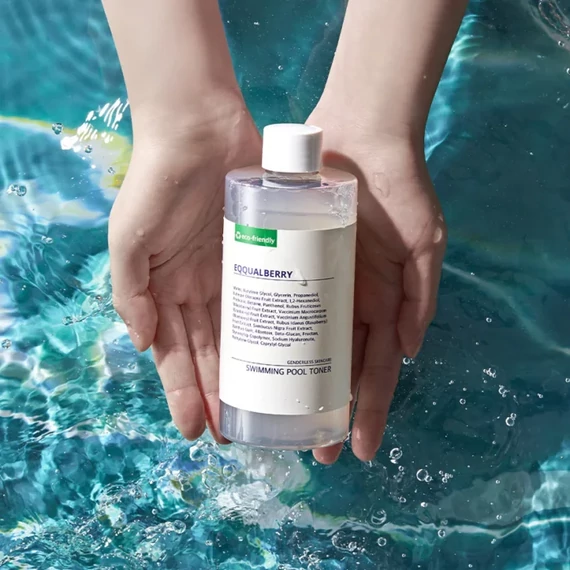 EQQUALBERRY Swimming Pool Daily Facial Toner – Hidratáló És Hámlasztó Arctonik 300ml