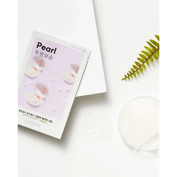 Missha Airy Fit Sheet Mask - Pearl – Rozjasňujúca Textilná Maska s Výťažkom Perál 19g