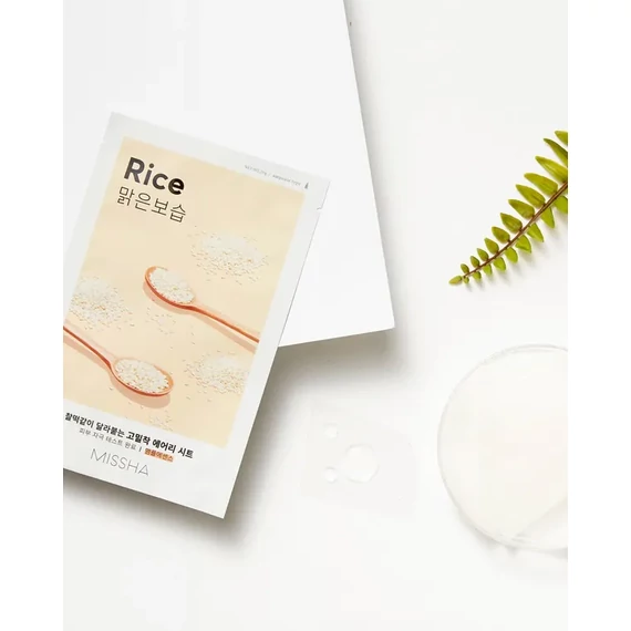 Missha Airy Fit Sheet Mask - Rice – Vyhladzujúca Textilná Maska s Extraktom Ryže 19g