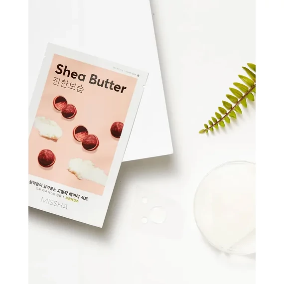 Missha Airy Fit Sheet Mask - Shea Butter – Vyživujúca Textilná Maska s Maslom Shea 19g