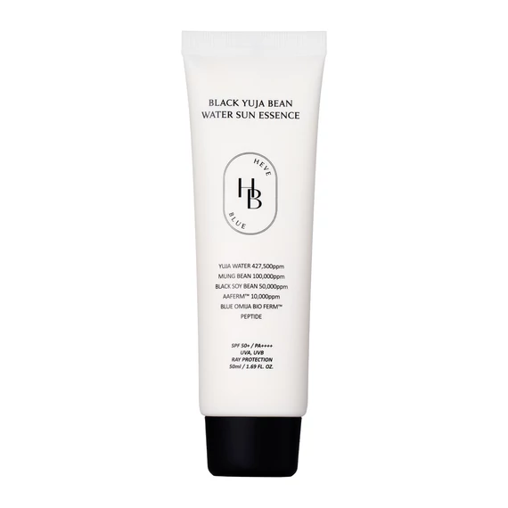 HEVEBLUE Black Yuja Bean Water Sun Essence SPF 50+ PA++++
