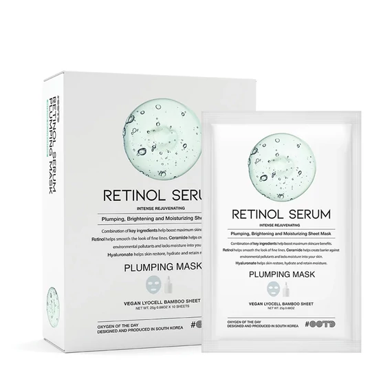 OOTD BEAUTY Retinol Serum Plumping Mask – Anti-Aging Arcmaszk 1db/25g
