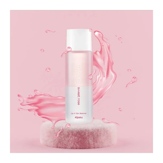 A'PIEU Mineral Lip and Eye Make-up Remover Eau-marine (#Sweet Rose) – Demachiant Mineral pentru Buze Și Ochi 100ml