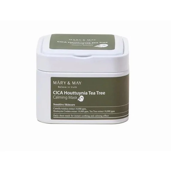  Mary&May Cica Houttuynia Tea Tree Calming Mask - Zklidňující pleťová maska Set 30 ks