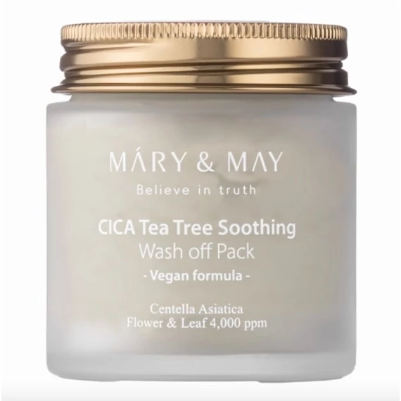 Mary&May CICA TeaTree Soothing Wash off Pack - Agyagos Maszk érzékeny Bőrre 125g