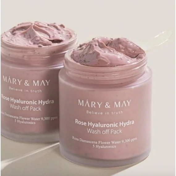 Mary&May Rose Hyaluronic Hydra Wash off Pack - Hidratáló Agyagmaszk 125g